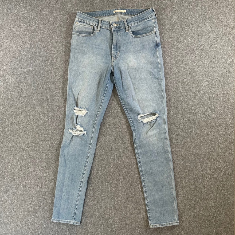Levi's Jeans Womens 30 721 High Rise Skinny Light Wash Distressed EXCELLENT